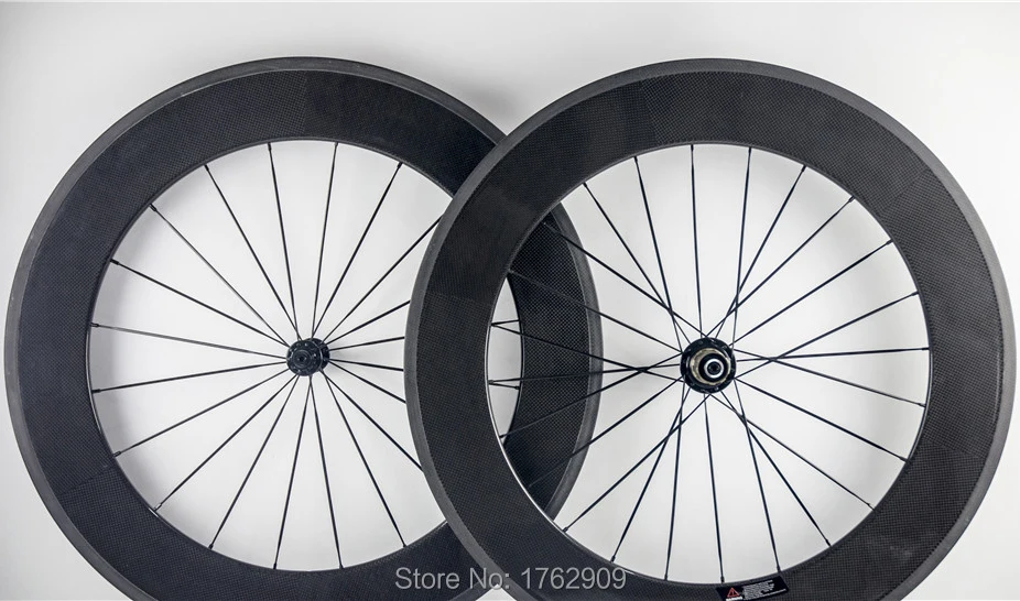 1Pair New 700C 88mm clincher rim Road bike 3K UD 12K full carbon bicycle wheelset aero spokes 23 25mm width Free shipping | Спорт и
