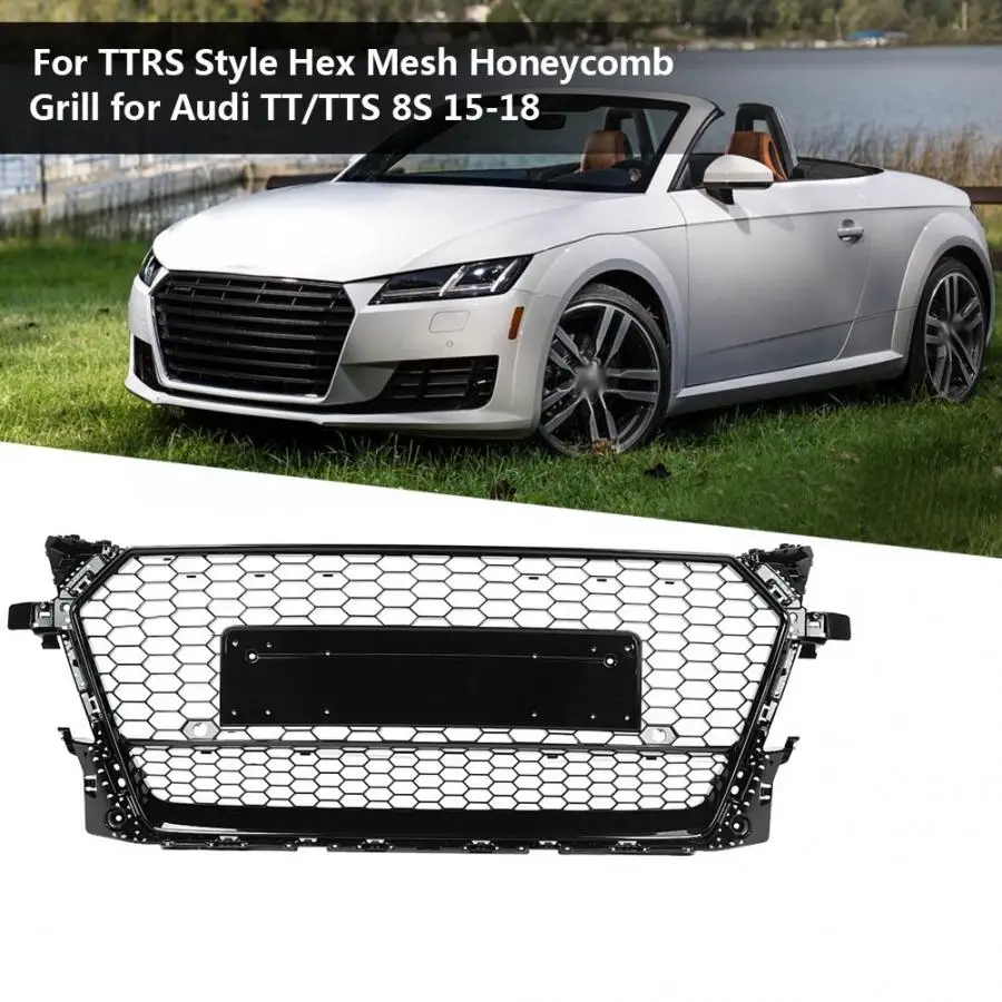 Для TTRS Style ABS передняя Спортивная Шестигранная сетчатая сотовая бленда гриль