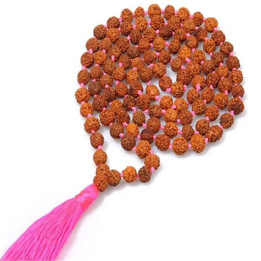 8 мм Ожерелье Rudraksha Bless Tibet silver Chakas pray energy новая цепочка ручной работы на запястье