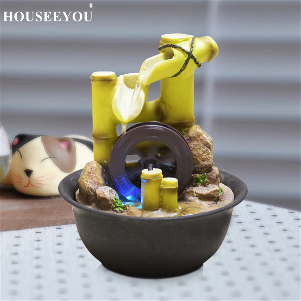 Фэн шуй фонтаны для помещения изделия из полимера подарки декор стола водопад