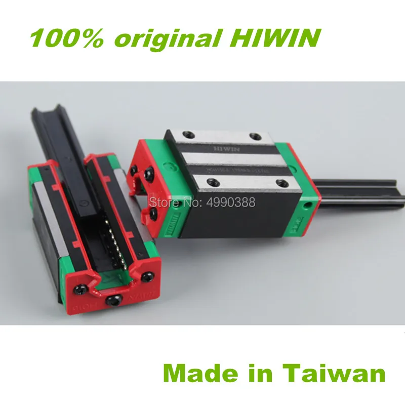 100% оригинальный Hiwin 2 шт. HGR20 квадратный линейный направляющий рельс Любая длина + 4