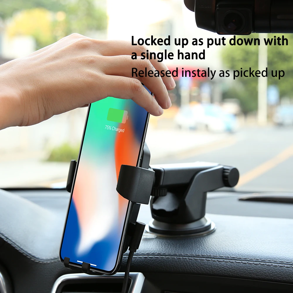 CASEIER автомобильное QI Быстрое беспроводное зарядное устройство для iPhone X XR XS Max