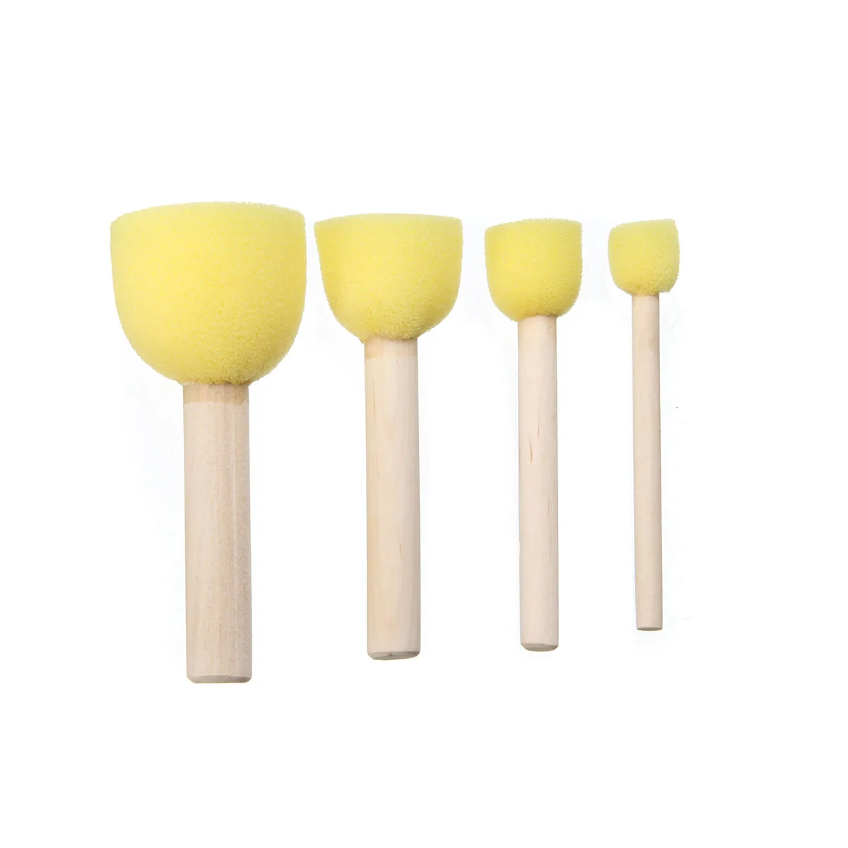 20Pcs Round Stencil Sponge Wooden Handle Foam Brush Furniture Art Crafts Painting Tool Seal For DIY Kids Supplies|Чистящие щетки| |