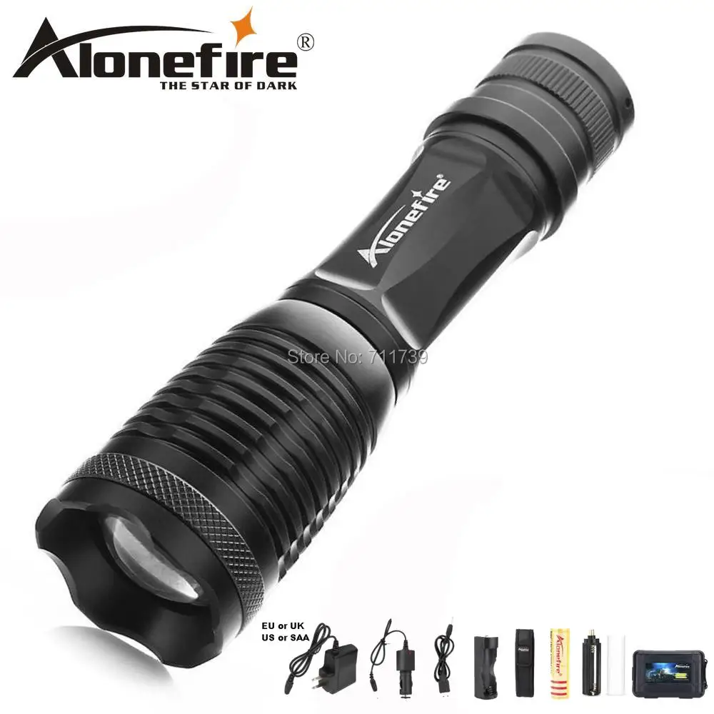 Ультраяркий светодиодный фонарик AloneFire E007 CREE XML T6 L2 V6 алюминиевый