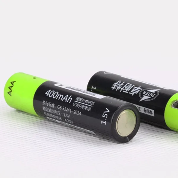 ZNTER 4 шт. S17 1 5 в 400 мач USB аккумуляторная батарея AAA Lipo Micro 10 мм * 45 мм|Перезаряжаемые