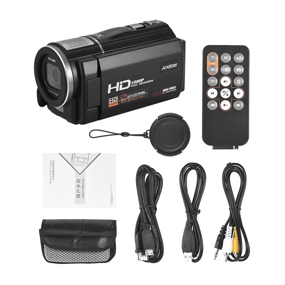 Andoer HDV F5 3 0 &quotЦифровая камера видео 16X цифровой зум вращающийся сенсорный ЖК экран