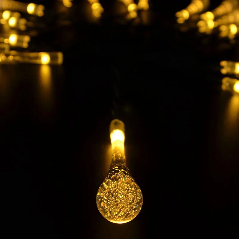 20LED Fashion Hot String Fairy Waterdrop Ice Bar Decor Light Lamp Wedding Party Xmas Tree Hanging White Yellow Multi-color | Освещение