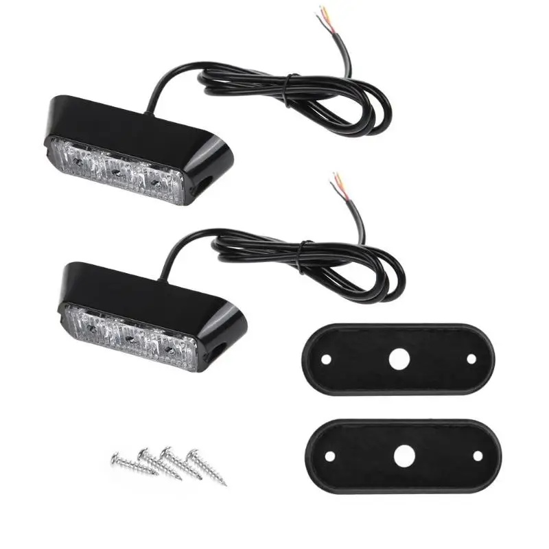 2x 3LED Янтарный стробоскоп мигающие огни восстановление пробоя автомобиль