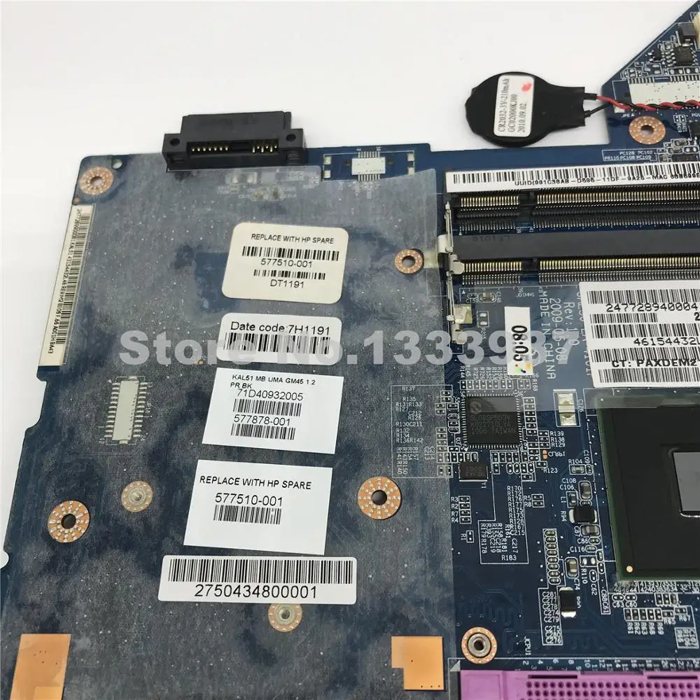 Материнская плата JAL50 LA-4101P 577878-001 577510-001 для ноутбука HP compaq CQ40 материнская GL40 GM45 DDR2 |