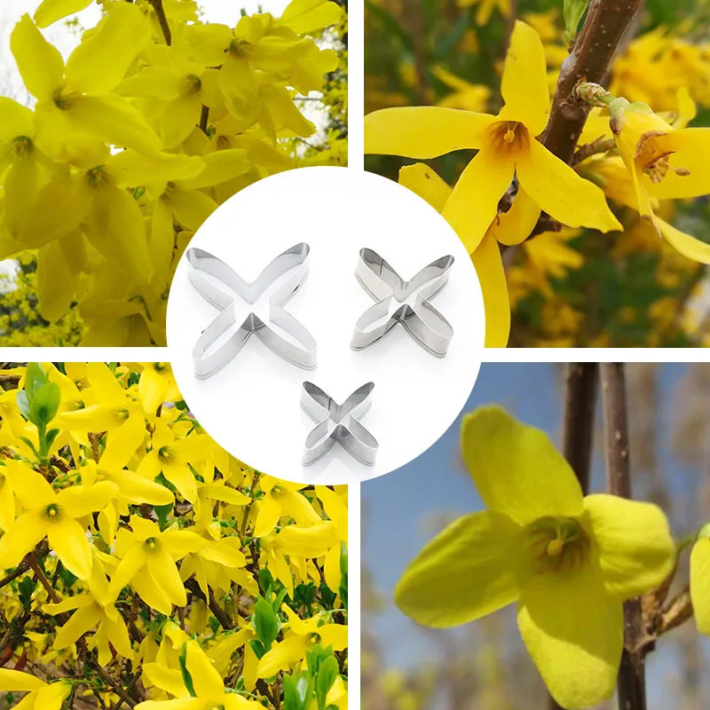 

Stainless Steel Polymer Clay Cutter Golden Bell Flower Petal Cross Star Cutting Mould Pottery Ceramic Modeling Clay Craft Tools