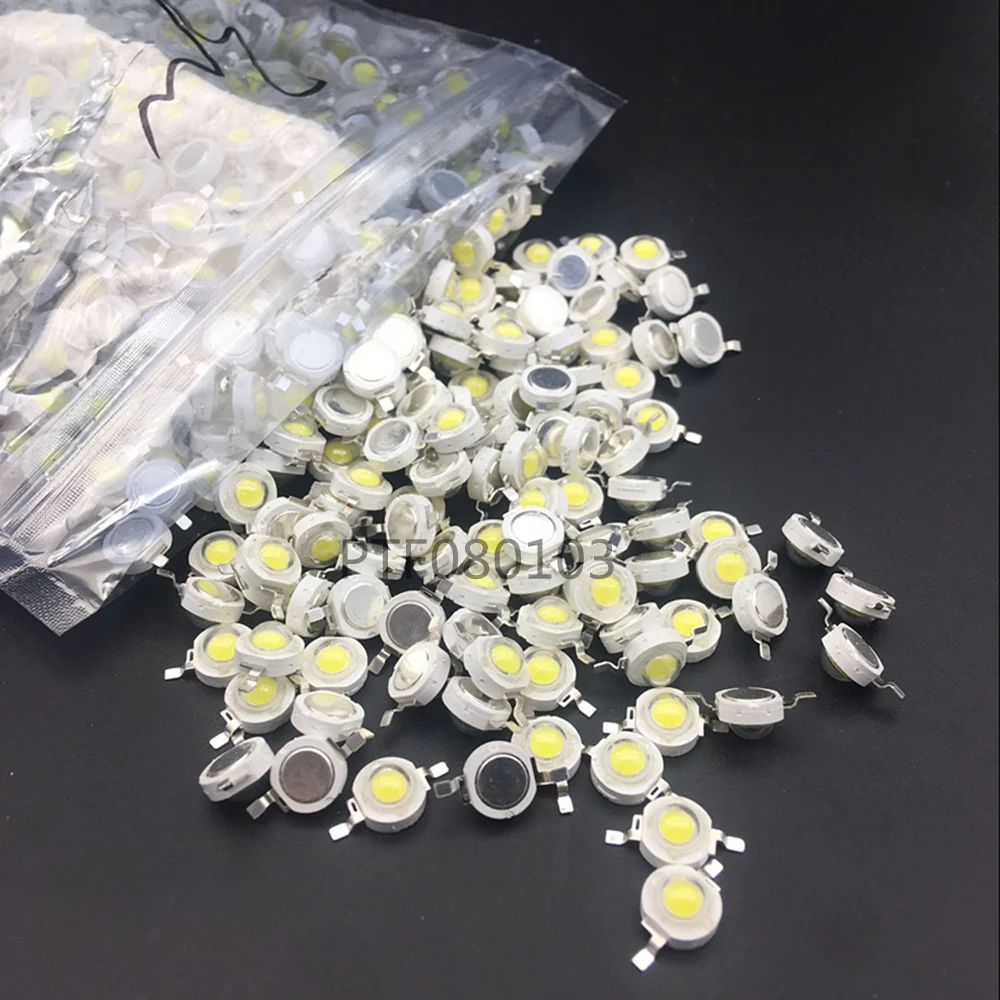 100 шт. LED 3 Вт диодные высокие бусины силы белый светодиод Яркость белые Диоды Alta