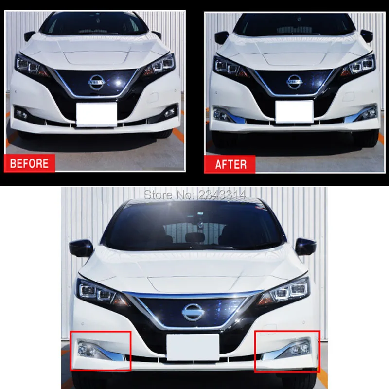 Для Nissan Leaf ZE1 2017 2018 2019 ABS передний противотуманный светильник крышка лампы s Рамка