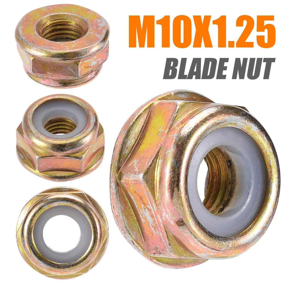 Универсальный M10x1.25 LH резьбовое лезвие гайка садовая газонокосилка крышка