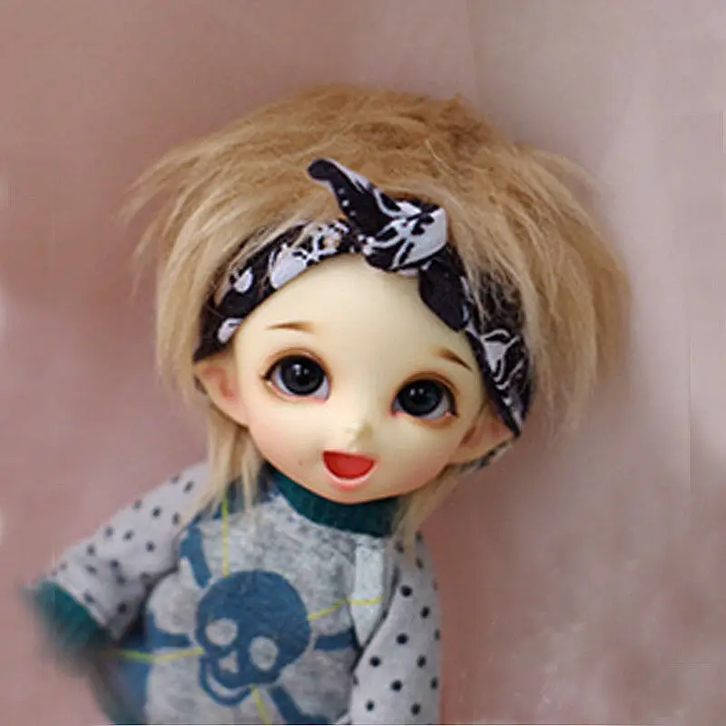 [Wamami] льняной/светло-коричневый короткий шерстяной парик 1/12 Pukifee Ae Lati BJD Dollfie 9-10 см |