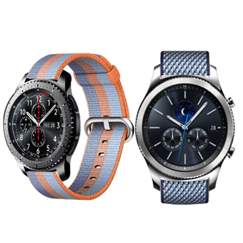 Новинка 20-22 мм нейлоновый ремешок для часов Samsung Galaxy Watch 42 46 Gear S3 Classic Frontier S2 Huami amazfit