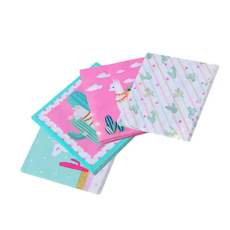 80 шт печать красивый декор милый прекрасный кактус салфетки Альпака для сбора