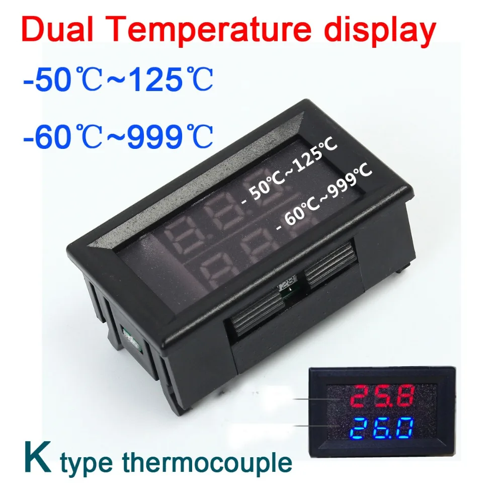 K type термопары термометр 60C + 999C 999F цифровой светодиодный измеритель температуры
