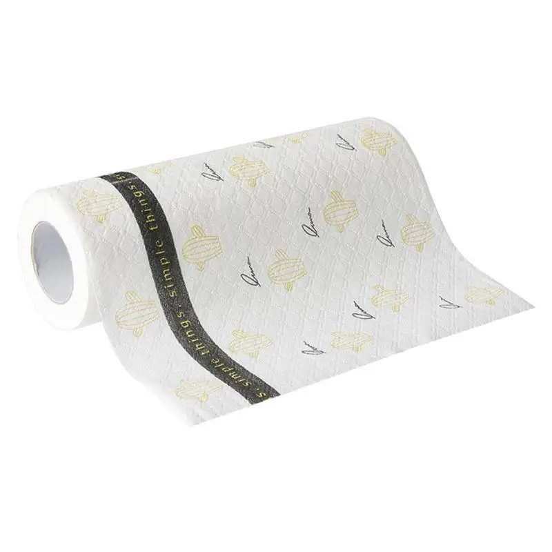 30 sheets/roll Multi-function Washable Printed Kitchen Paper Oil-absorbing Cooking Cleaning Rag Gadget | Дом и сад