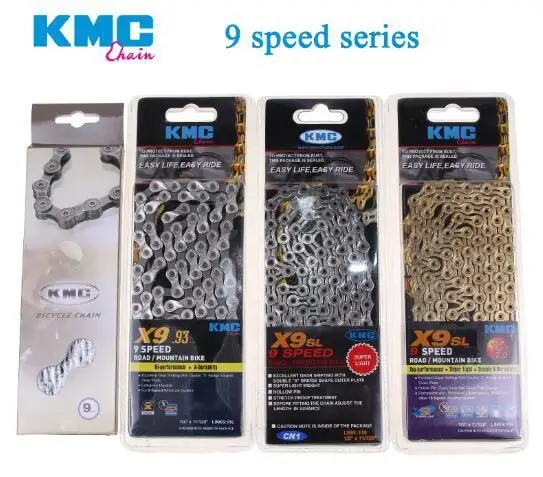 Цепь KMC X8 X9 X9sl X10 X10sl Kmc X11sl Catena Della 9 S 10 11 Oro на МТВ/дороге Shimano 8 speed 116l|Велосипедная
