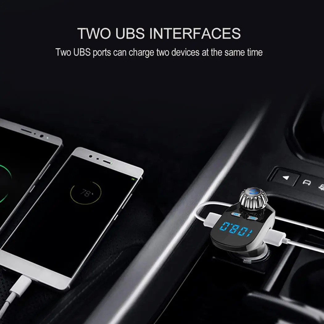 FM Transmitter Bluetooth Audio Car Mp3 Player Wireless Modulator Handsfree Kit Support TF Card U Disk | Автомобили и мотоциклы