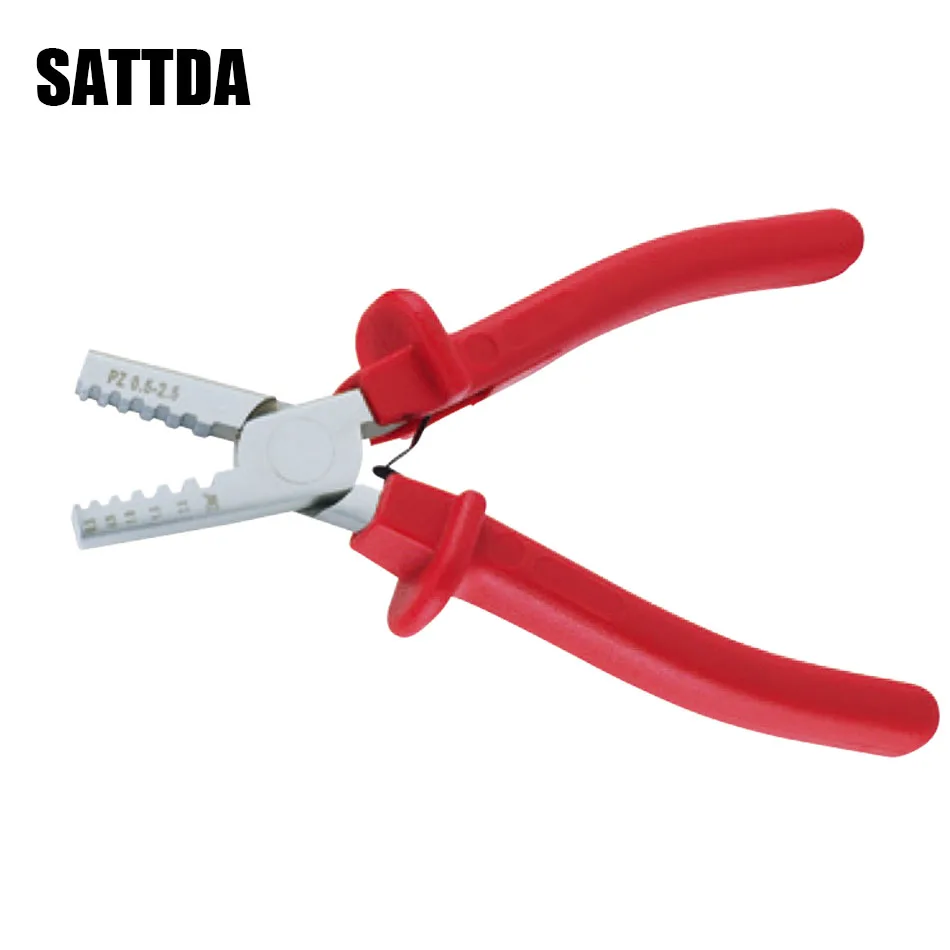 

pz 0.25-2.5 germany style small crimping pliers for insulated and non-insulated ferrules terminals clamp hand tools