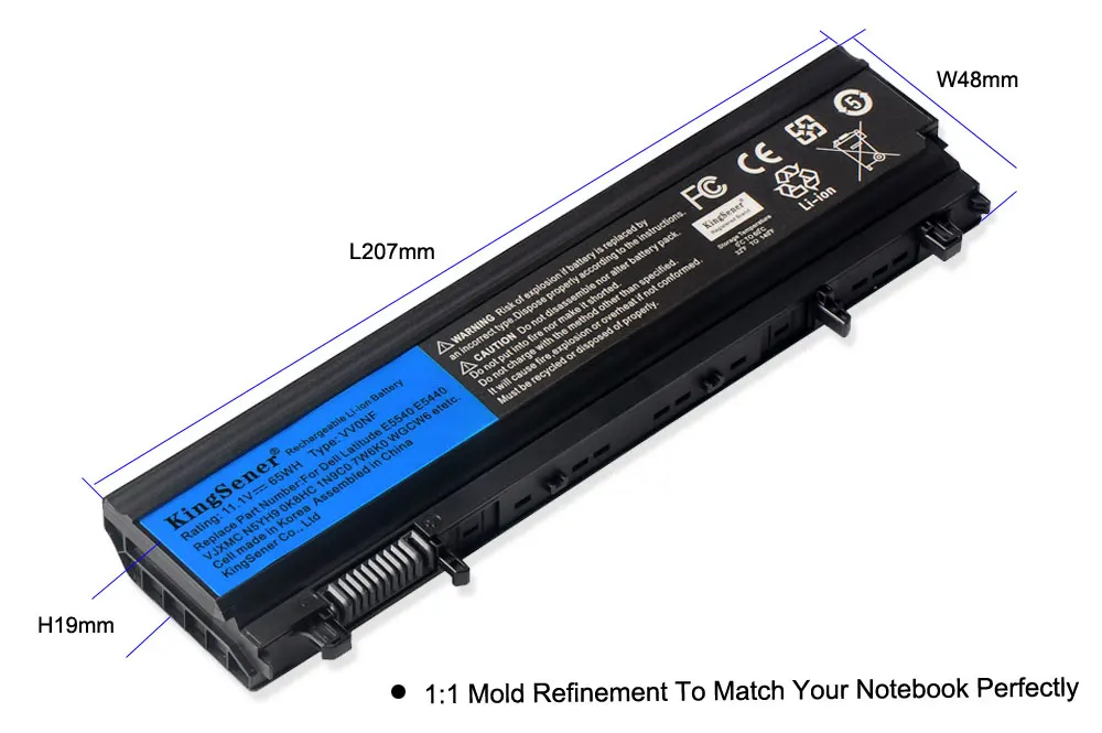 KingSener Корея сотовый VV0NF Аккумулятор ноутбука для DELL Latitude E5440 E5540 серии VJXMC N5YH9 0K8HC 7W6K0 FT6D9 11,1 V 65WH