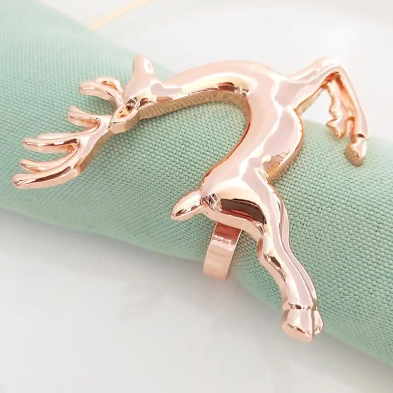 Environmentally friendly zinc alloy deer napkin circle cross-border explosion models free sample ring Christmas mouth | Дом и сад