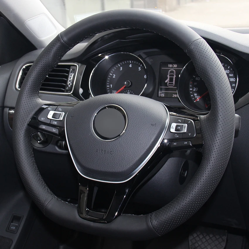 Чехол на руль оборачивается вручную для Volkswagen VW Golf 7 Mk7 New Polo Jetta Passat B8 Tiguan Sharan Touran