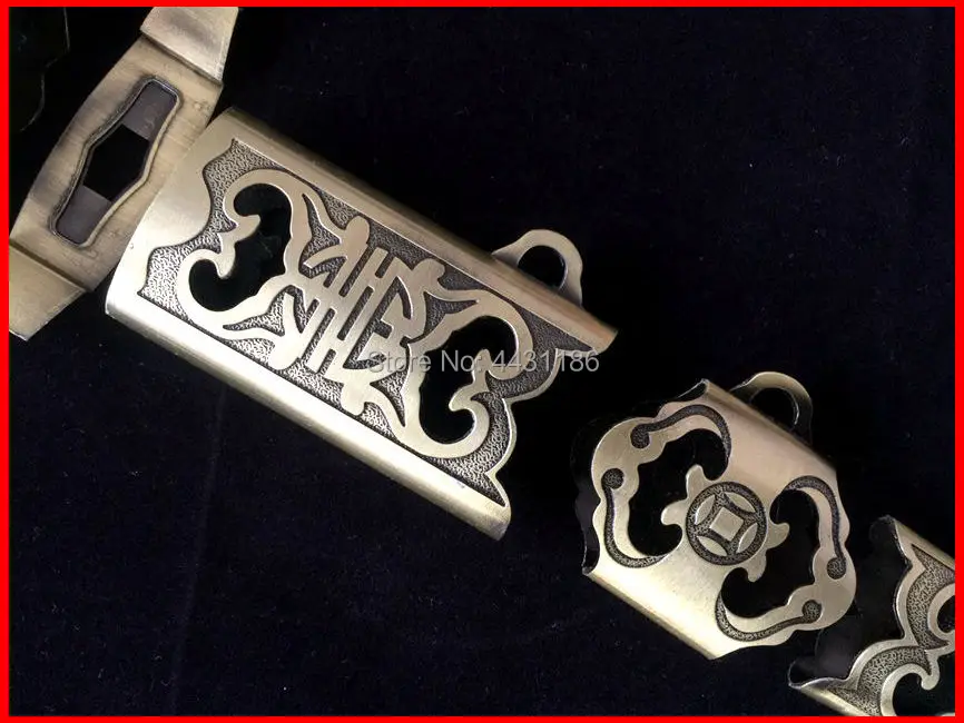 Набор Kirsite резной Lucky Yuan bao для китайской TaiChi/WuShu Sword Fitting ручная работа Tai Ji Jian DIY