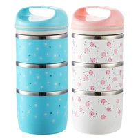 thermos food container japanese lunch box for children portable leak proof food container stainless steel kids thermal bento box