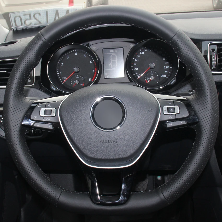 Чехол на руль оборачивается вручную для Volkswagen VW Golf 7 Mk7 New Polo Jetta Passat B8 Tiguan Sharan Touran