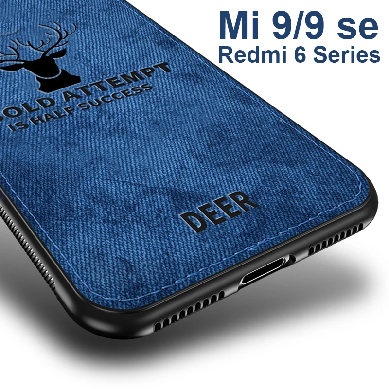 Тканевый чехол для Xiaomi 6 Pro 6A тканевый с текстурой xiaomi Mi 9 mi se 9se red 6a мягкие чехлы из