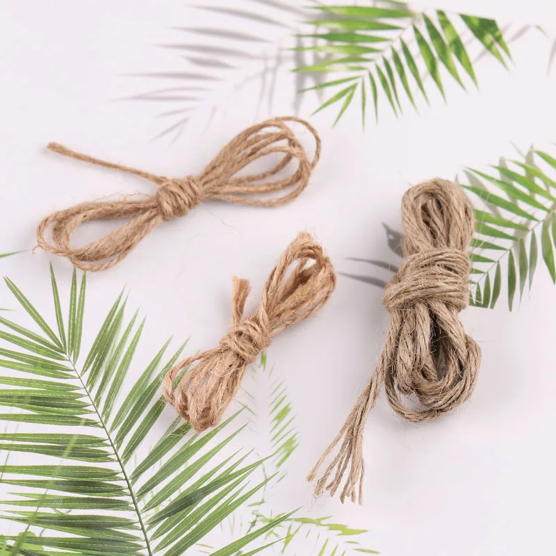 6 метров diy ювелирные аксессуары шпагат тонкой пеньковой веревки ручной работы