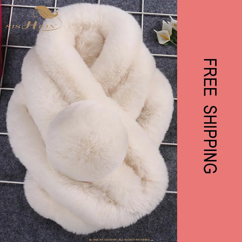SISHION шарф женский теплый зимний SF0001 роскошный бренд foulard femme натуральный кроличий