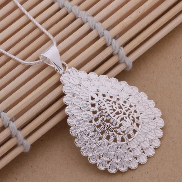 An202 Hot 925 Sterling Silver Necklace Fashion Jewelry Pendant Peach Shape /gjsapaza Aogajfna | Украшения и аксессуары