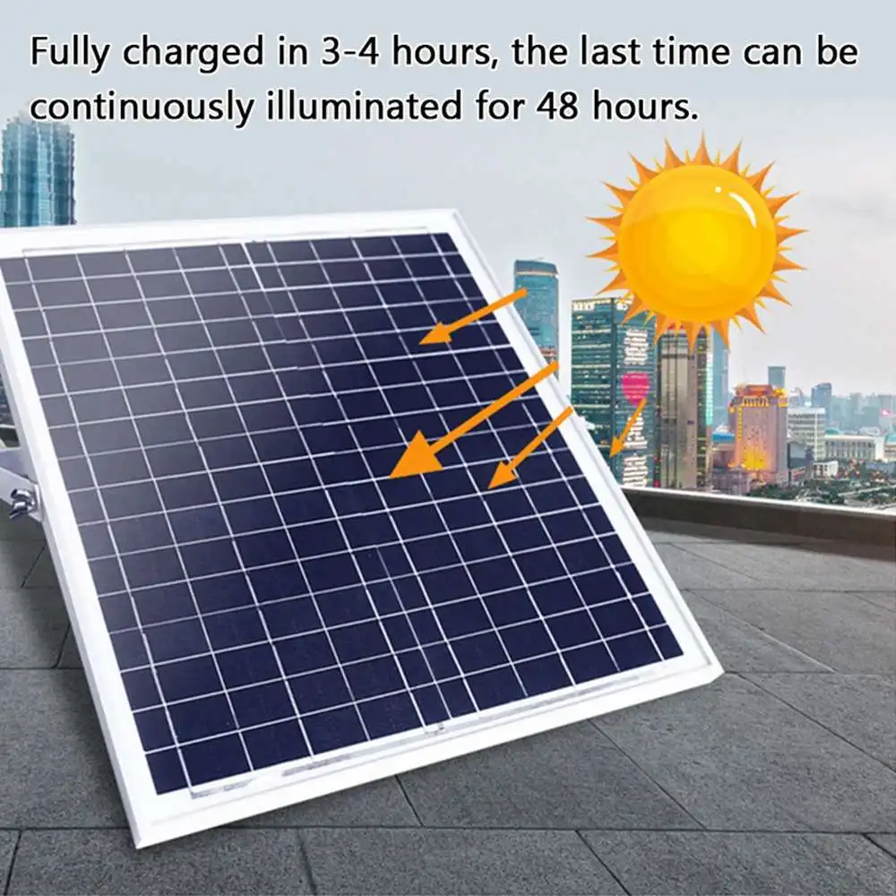 Светодиодный светильник прожектор CLAITE Solar 50 Вт 100 светодиодов с дистанционным
