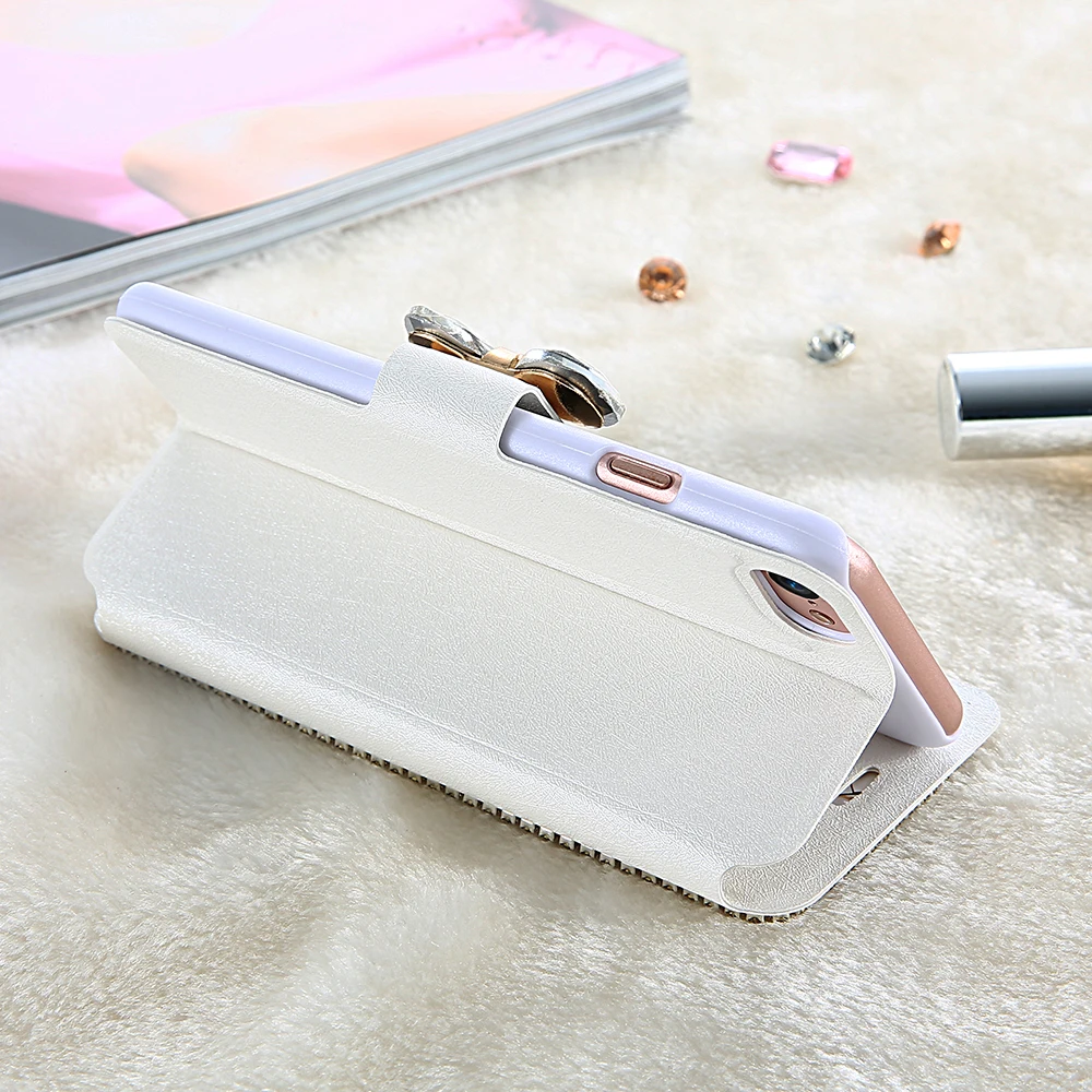 KISSCASE Luxury Diamond Wallet Stand Case For iPhone 6 6s 7 Plus Bling Glitter Rhinestone Cover 6S 5S SE 5 | Мобильные телефоны и