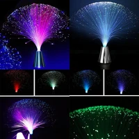 led multi colour changing fiber optic fountain night light lamp home decoration luminous toys sleep light