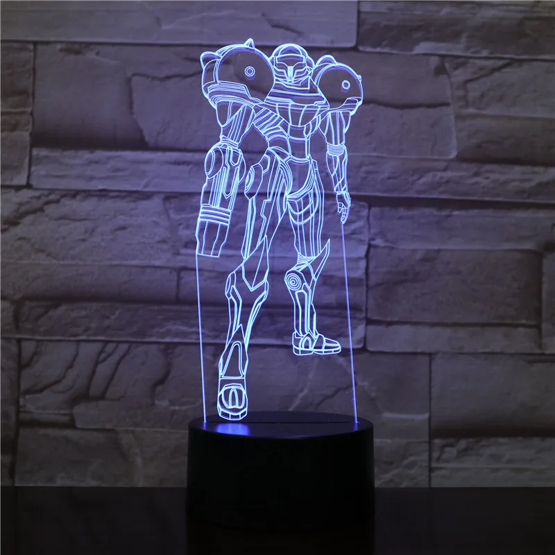 

Armor Movie Figure 3D Multicolor Change Acrylic table night light LED illusion Touch USB lamp Boy kids toy Gift Drop ship 2302