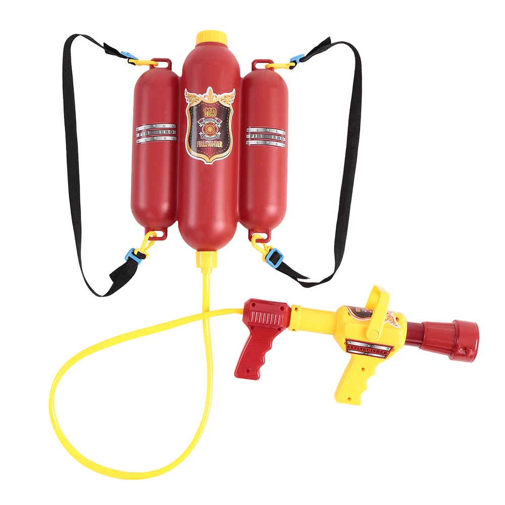 

Fireman Toys Backpack Water Gun Spraying Toy Blaster Extinguisher with Nozzle and Tank Children Outdoor Water Beach Toy for Kid