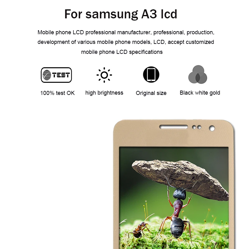 Дисплей для Samsung Galaxy A3 A300 LCD A300F A300FU A300G A300HQ A300M A300YZ сенсорный экран с дигитайзером в
