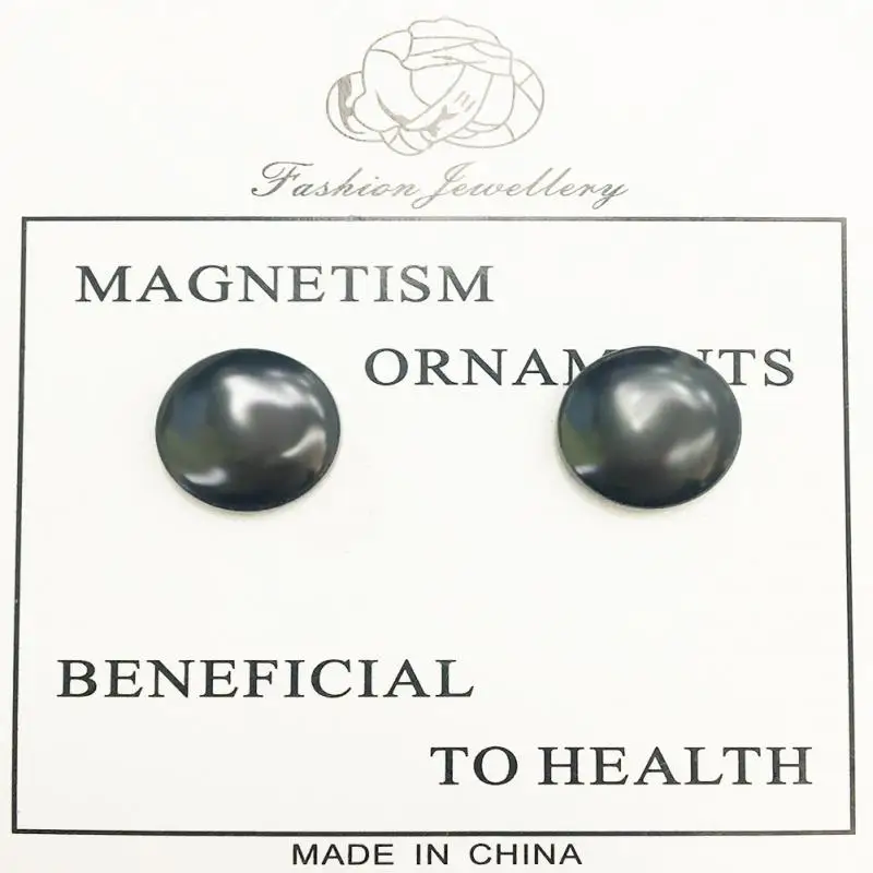 1 Pair Women Men Magnetic Therapy Hematite Earrings Weight Loss Ear Studs Jewelry Gift | Красота и здоровье