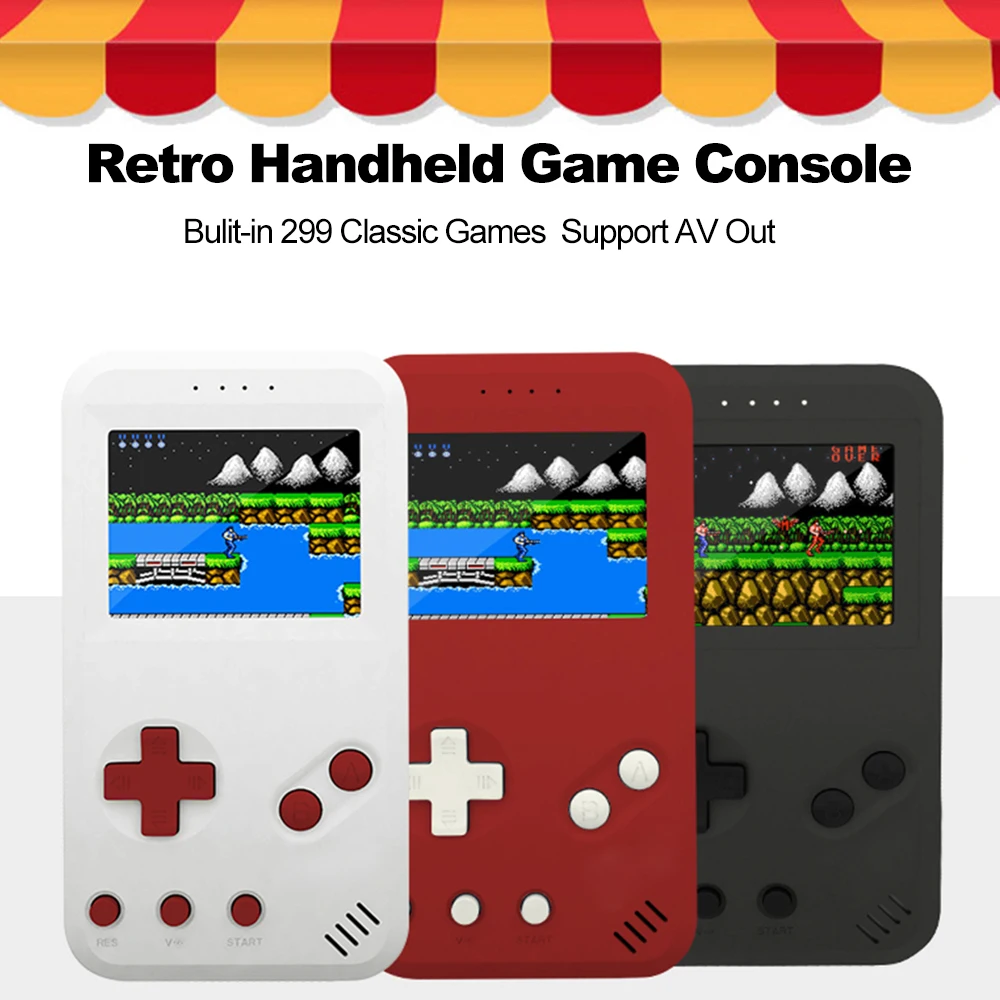 JP01 портативная игровая консоль Ретро встроенные 299 классических игр машина AV Out с