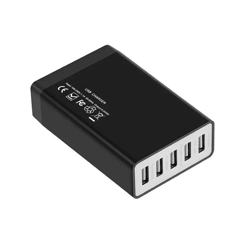 AABB-5-Port USB зарядное устройство с несколькими портами 40 Вт 8А настольная зарядная