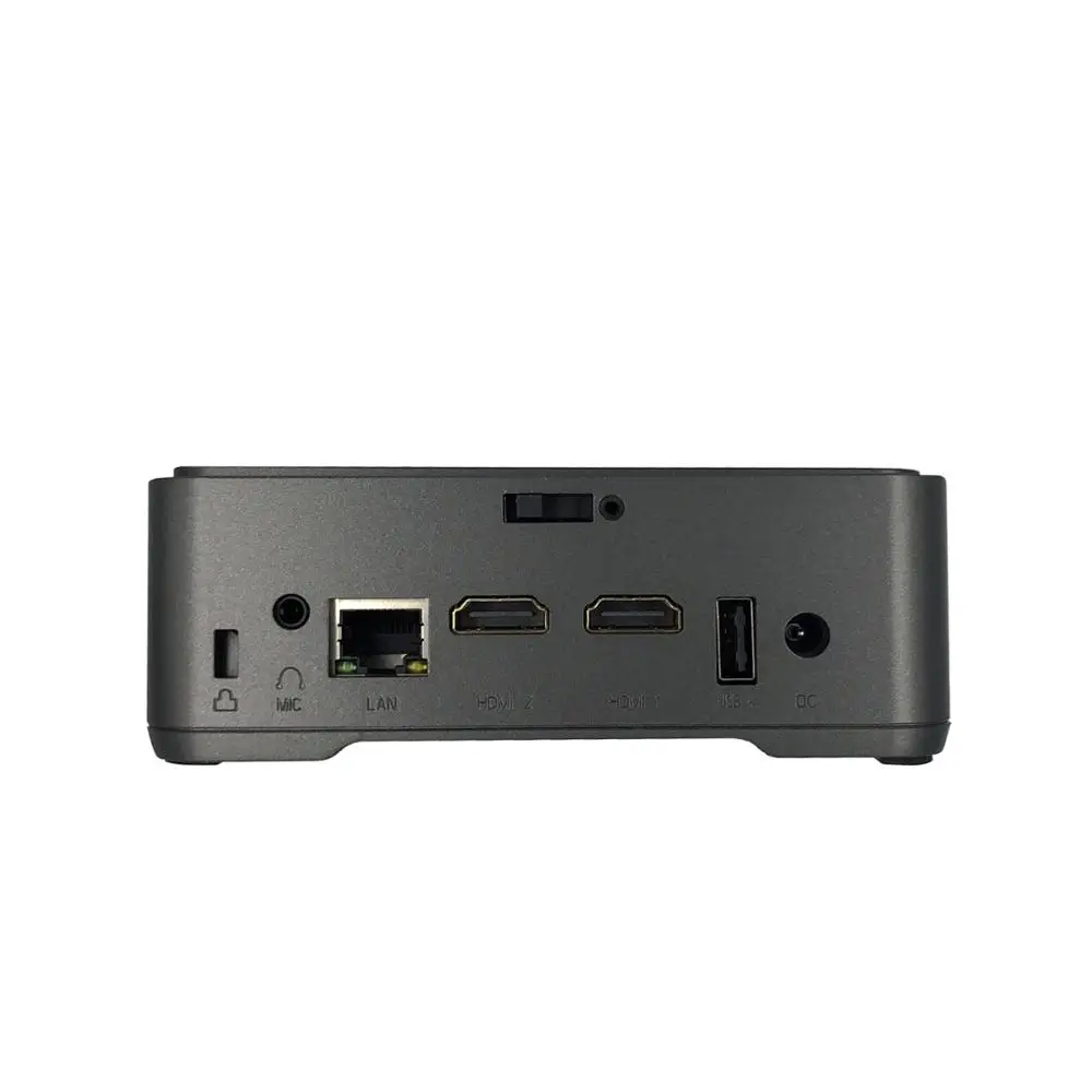Мини-ПК AK3V Intel Celeron J3455 6 ГБ/64 ГБ Windows 10 с микрофоном расширенный HDD двойной HDMI VGA WIN