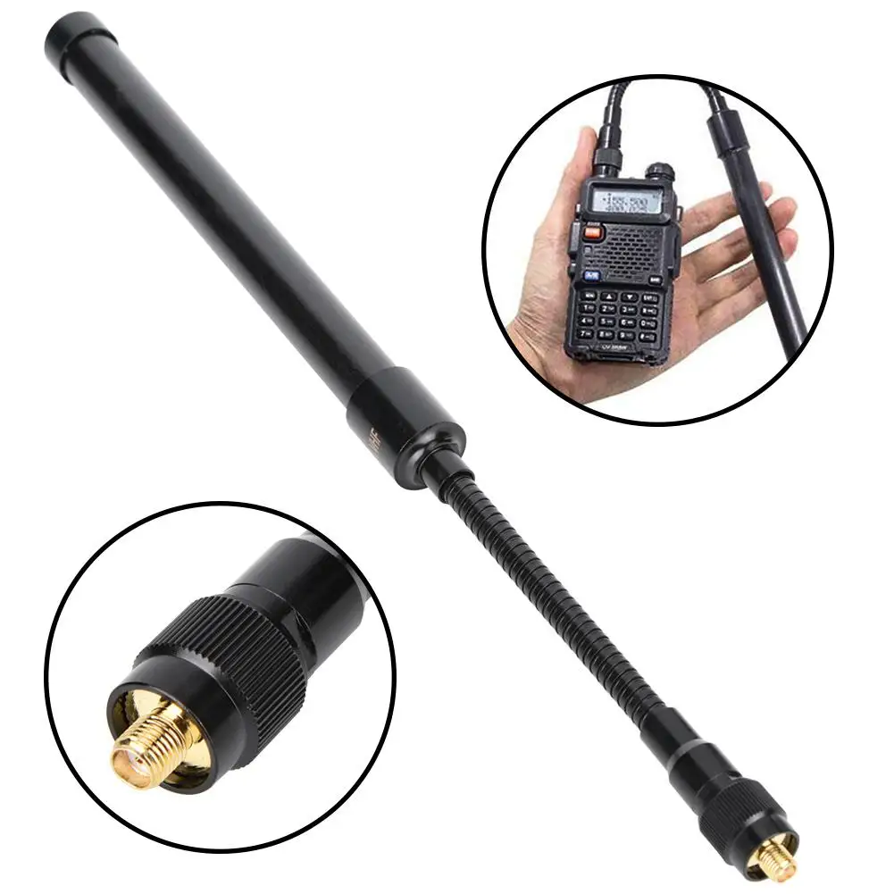 Гусиная трубка антенна головка SMA Складная VHF136 174MHz или UHF400 470MHz портативная радио