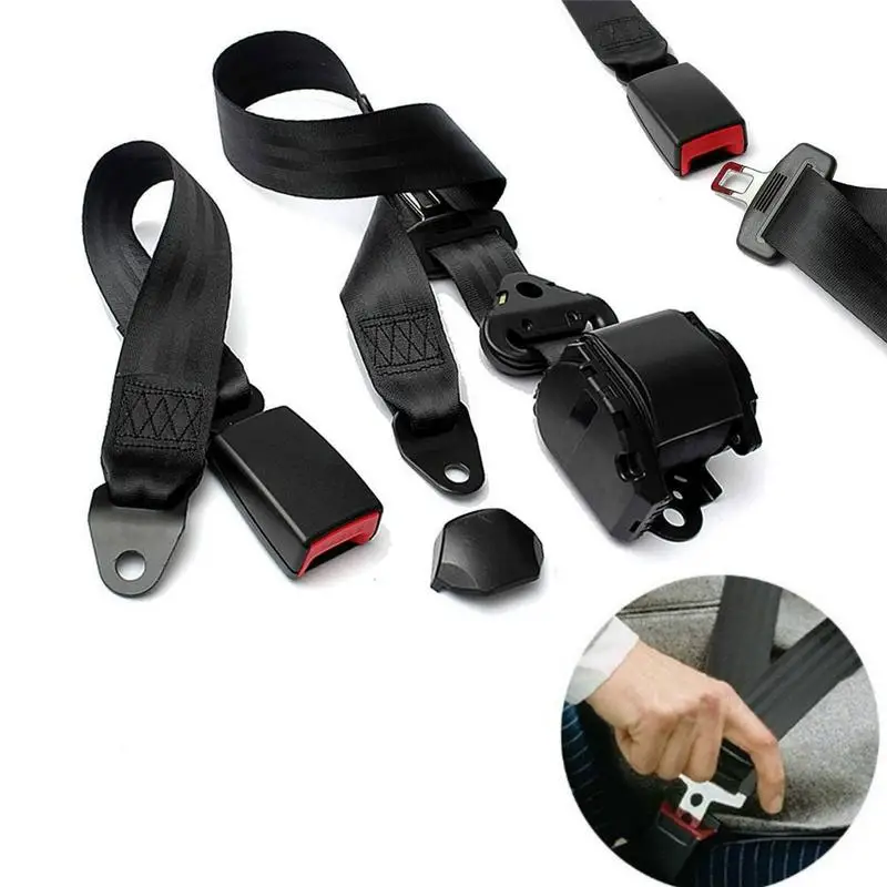 

Point Car Seat Belt Auto Webbing Buckle Seatbelt 32m Retractable Extension Car Safety Seat Lap Shoulder Belt Kit Black generous