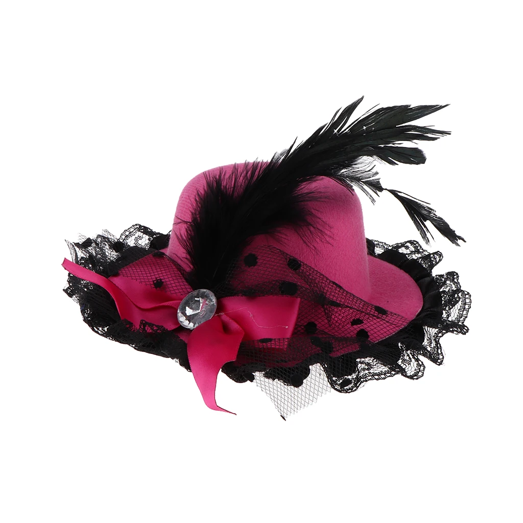 Винтажная шляпа с бантом и широкими полями для шарнирных кукол 1/3 со шнуровкой