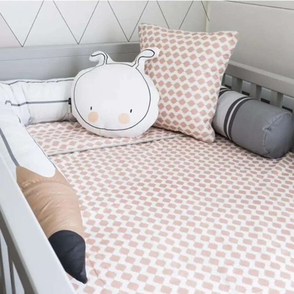 Baby Bed Bumper Safety Crib Fence Pencil Shaped Anticollision Bolster Throw Pillow Kids Room Decoration Protector | Мать и ребенок