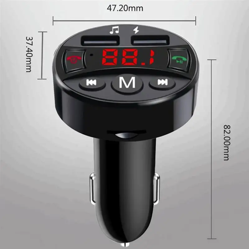 Bluetooth FM Radio Transmitter Car Kit Handsfree Wireless Audio MP3 Music Player Dual USB Charger Adapter U Disk TF Card | Автомобили и